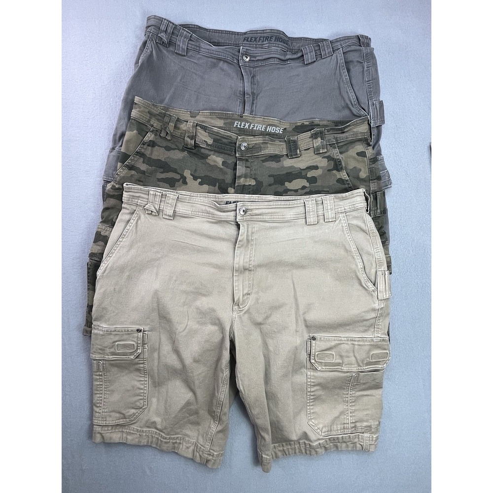 Set of 3 Duluth Trading Men's Size 44 Flex Fire Hose Shorts Relaxed Canvas Work